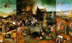MNAA: As Tentações de Santo Antão (Hieronymus Bosch, c. 1500): Foto
